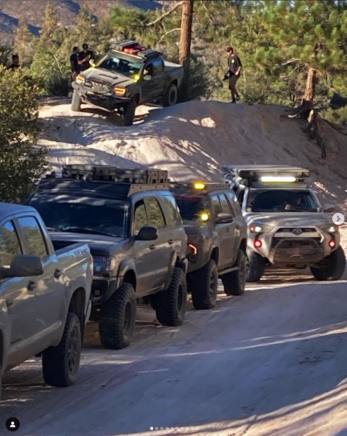 Off-road Jeep crew in Big Bear mountains